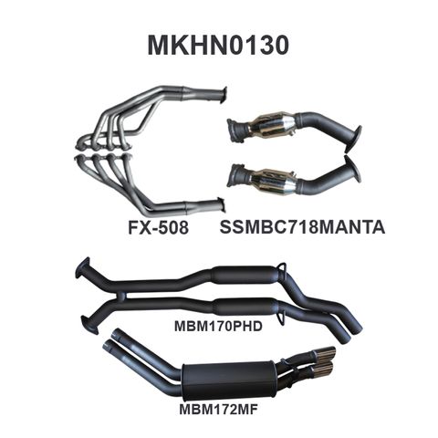 VY VZ HSV V8 SDN 2.5in Dual With Extractors Hotdog/Muffler