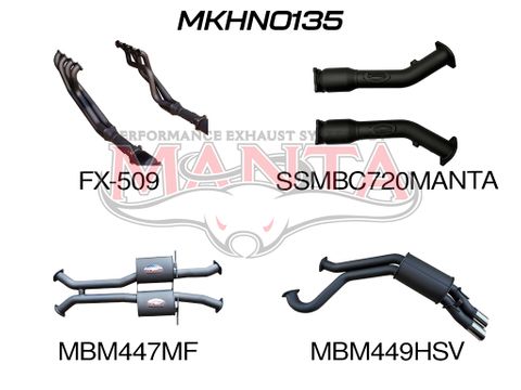 VY VZ V8 HSV Sedan 3in Dual With Extractors Muffler/Muffler