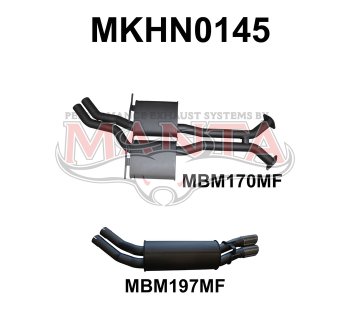 Holden VX VY V8 Monaro 2.5in Dual Catback Muffler/Muffler