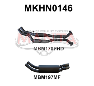 VX VY V8 Monaro 2.5in Dual Catback Hotdog/Muffler