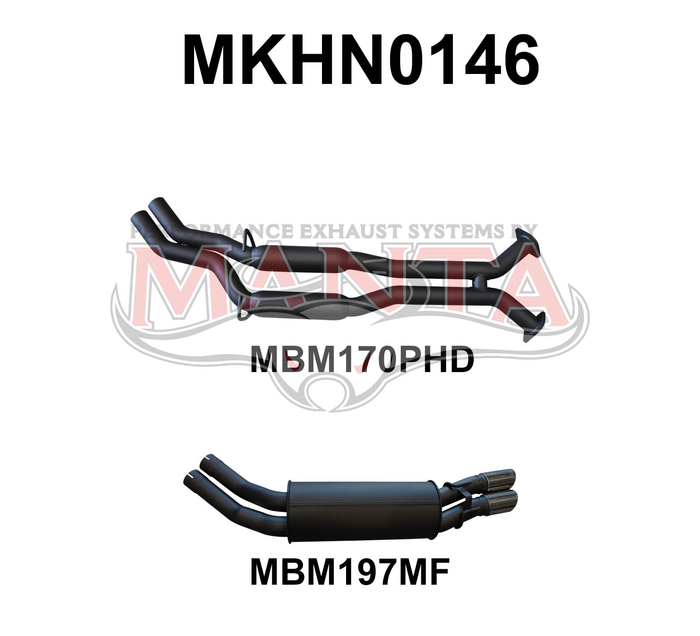 VX VY V8 Monaro 2.5in Dual Catback Hotdog/Muffler