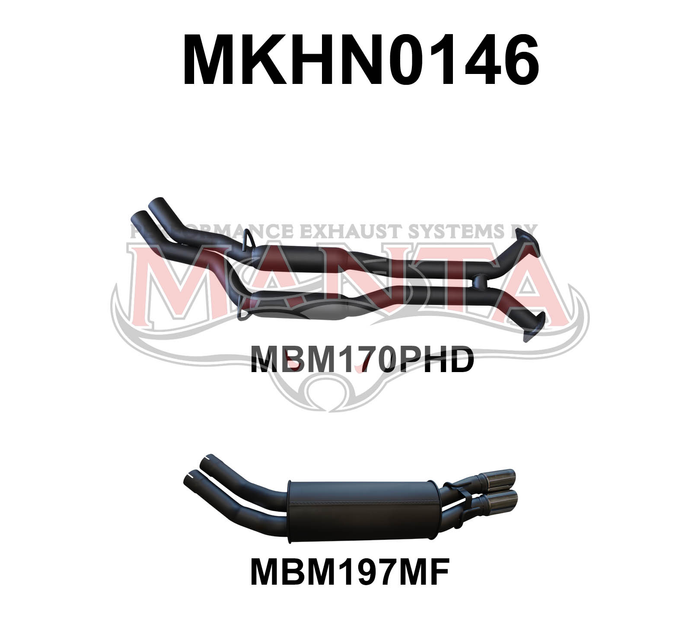 Holden VX VY V8 Monaro 2.5in Dual Catback Hotdog/Muffler