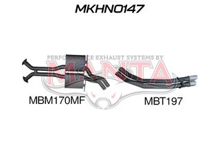 VX VY V8 Monaro 2.5in Dual Catback Muffler/Tailpipe