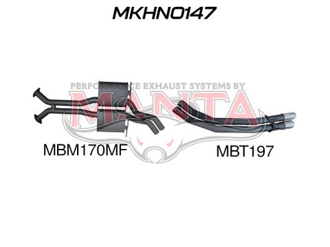 VX VY V8 Monaro 2.5in Dual Catback Muffler/Tailpipe