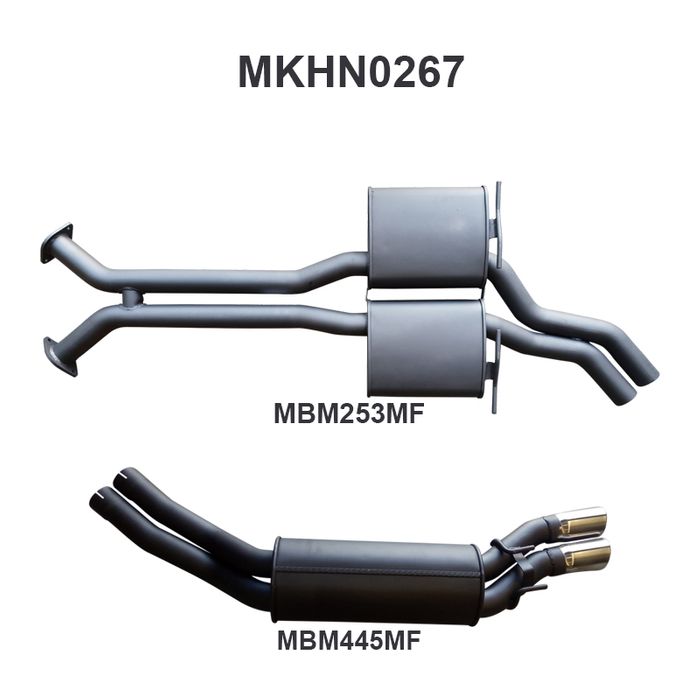 VY VZ V8 AWD Wagon 2.5in Dual Catback Muffler/Muffler