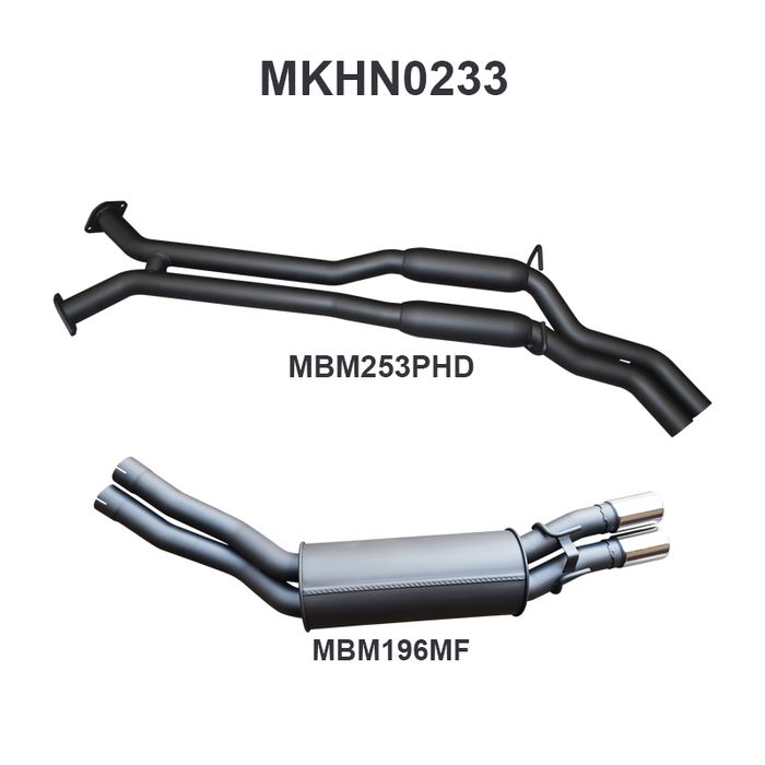 VU VY VZ V8 Ute 2.5in Dual Catback Hotdog/Muffler