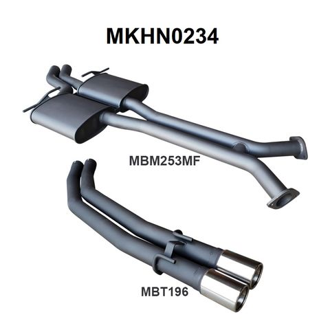 VU VY VZ V8 Ute 2.5in Dual Catback Muffler/Tailpipe