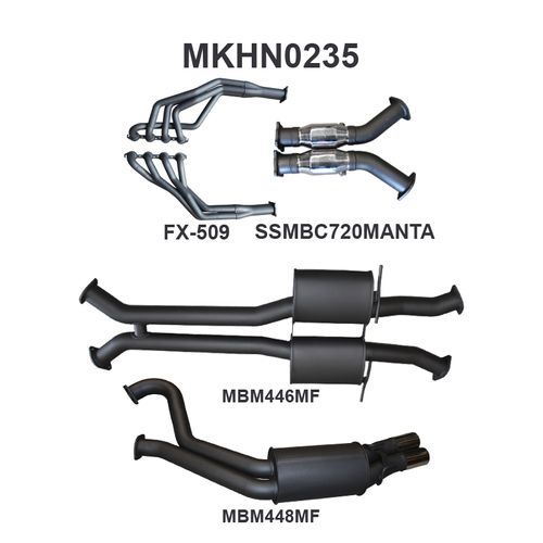 Holden Commodore VU VY VZ V8 Ute 3in Dual With 1 7/8 in Extractors Muffler/Muffler