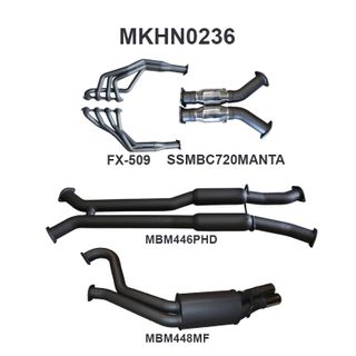 Holden Commodore VU VY VZ V8 Ute 3in Dual With 1 7/8 in Extractors Hotdog/Muffler