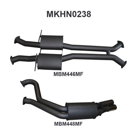 VU VY VZ V8 Ute 3in Dual Catback Muffler/Muffler