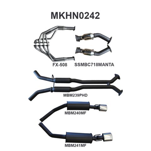 Holden Commodore VU VY VZ V8 Ute 2.5in L & R With Extractors Hotdog/Muffler