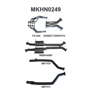 Holden Commodore VU VY VZ V8 Ute 3in L & R With 1 7/8 in Extractors Muffler/Tailpipe