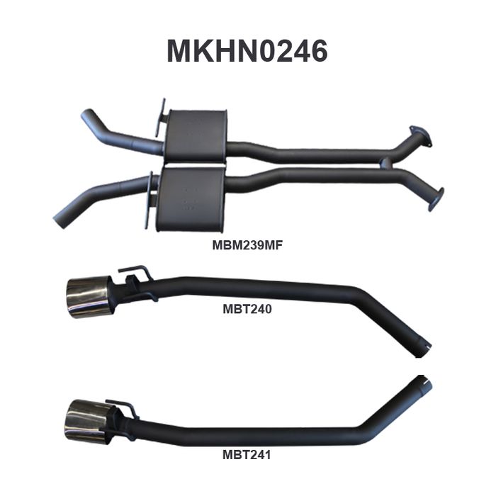 Holden Commodore VU VY VZ V8 Ute 2.5in L & R Catback Muffler/Tailpipe