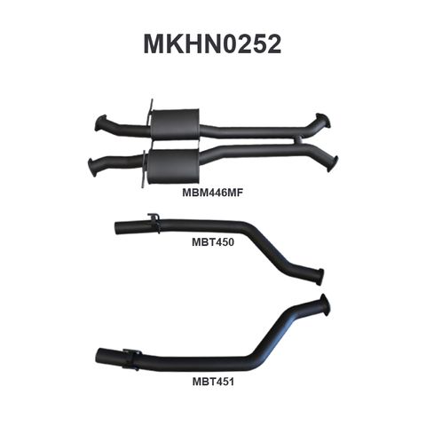 Holden Commodore VU VY VZ V8 Ute 3in Catback Muffler/Tailpipe