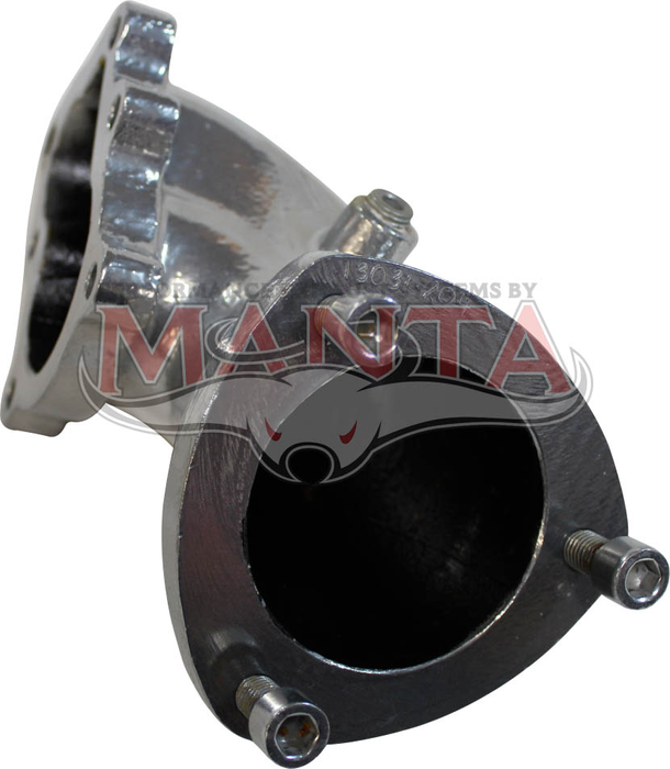 NIssan Patrol GU 4.2L Turbo Diesel 3in Cast Steel Ceramic Coated Dump Pipe, bolts to factory flanges