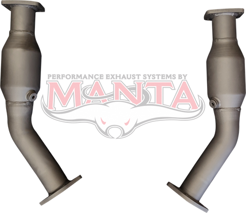 Holden Commodore VT VU VY VZ V6 & V8 2 1/2in High Flow Cats to Suit 4 Bolt HSV Position Flanges