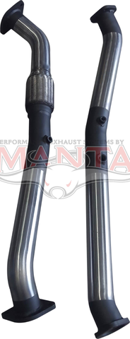 Toyota LandCruiser VDJ200 2016 V8 4.5L 2.5in Engine Pipes With DPF Sensors