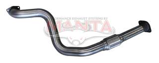Toyota HZJ75, 78, 79 LandCruiser 2 1/2in Engine Pipe With Flex (Stainless Steel)