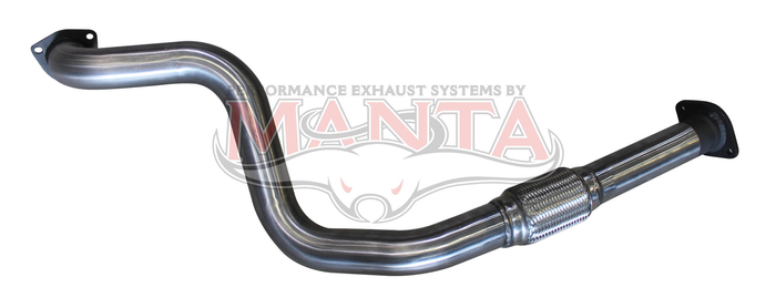 HZJ75, 78, 79 LandCruiser 2 1/2in Engine Pipe With Flex (Stainless Steel)