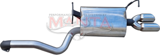 BA - BF - FG Sedan XT, XR6, G6 2 1/2in Rear Muffler With Twin Tip