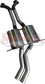 Holden Commodore VT VU VY VZ Sedan V8 Dual 2 1/2in Centre Muffler Recommend For Auto