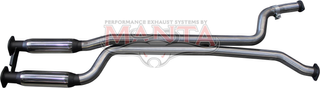 AU XR8 Ute Dual 2 1/2in Centre Muffler Megaflow Stainless Steel