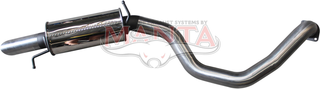 Mitsubishi Pajero NS - NT 3.2L Turbo Diesel 3in Rear Muffler With Droopy Tip