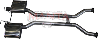 Ford Falcon AU V8 Sedan IRS Dual 2 1/2in Centre Muffler