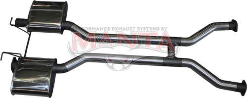 Ford Falcon AU V8 Sedan IRS Dual 2 1/2in Centre Muffler
