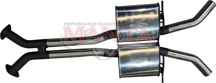Commodore VU - VZ V8 Ute 2 1/2in Dual Centre Muffler to Suit LH & RH Exit