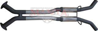 Holden Commodore VU VY VZ V8 Ute 2 1/2in Dual Centre Hotdogs to Suit LH & RH Rear Exit