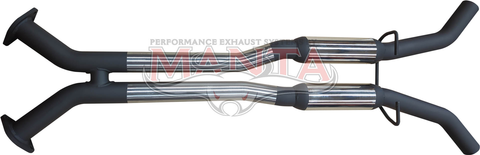 Holden Commodore VU VY VZ V8 Ute 2 1/2in Dual Centre Hotdogs to Suit LH & RH Rear Exit