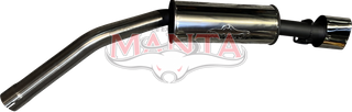 Commodore VU - VZ V8 Ute 2 1/2in RHS Exit Rear Muffler With OVAL Tip