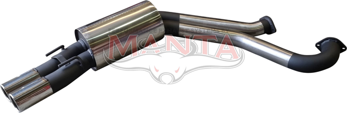 VT - VZ Wagon-Ute 3in Dual Rear Muffler With Polished Tips