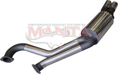 VT - VZ Wagon-Ute 3in Dual Rear Muffler With Polished Tips