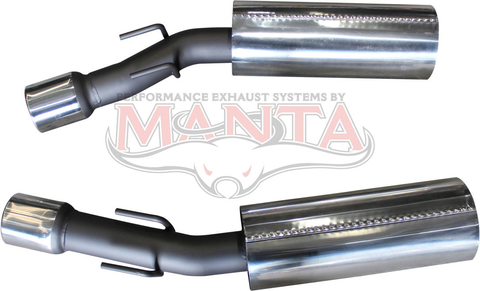 VZ V8 Monaro Dual 3in LH & RH Rear Mufflers 4in Round Tips (Pair)