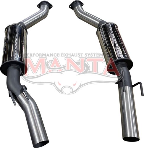 VZ V8 Gto Dual 3in RHS & LHS Rear Mufflers, Twin Tips (Pair)