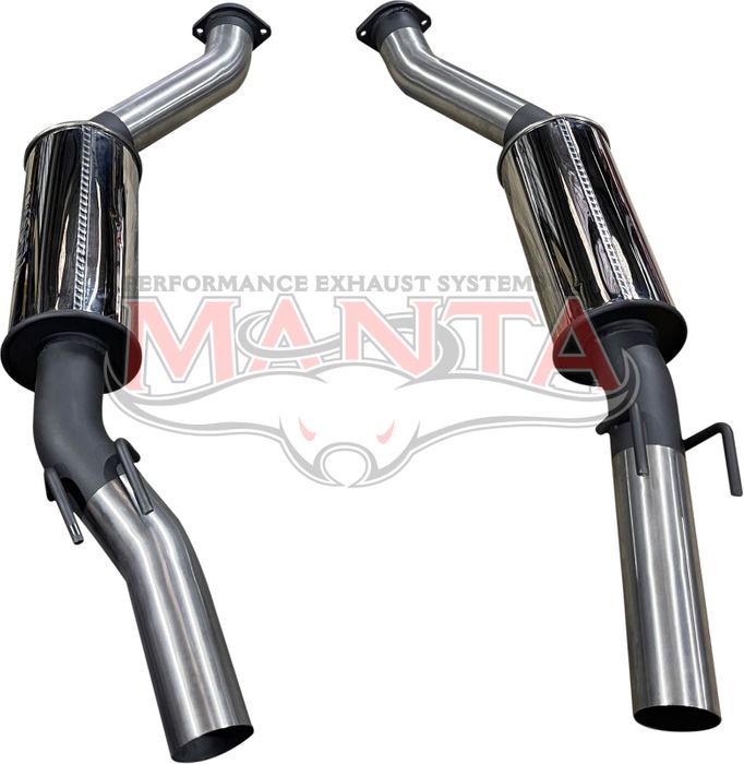 VZ V8 Gto Dual 3in RHS & LHS Rear Mufflers, Twin Tips (Pair)