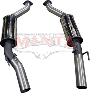 Holden VZ V8 Gto Dual 3in RHS & LHS Rear Mufflers, Twin Tips (Pair)