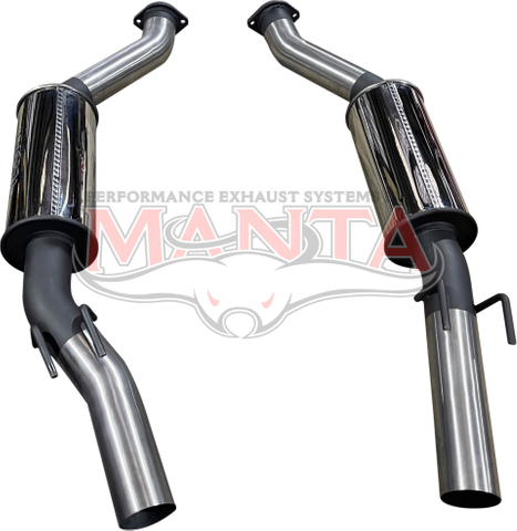 Holden VZ V8 Gto Dual 3in RHS & LHS Rear Mufflers, Twin Tips (Pair)