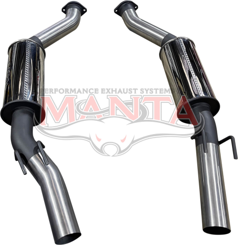 Holden VZ V8 Gto Dual 3in RHS & LHS Rear Mufflers, Twin Tips (Pair)