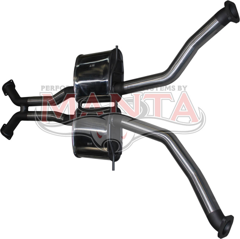 Holden VZ Monaro - Gto 2 1/2in Dual Centre Mufflers With Y Front to Suit Extractors