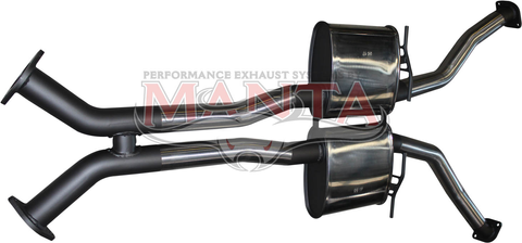 Holden VZ Monaro - Gto 2 1/2in Dual Centre Mufflers With Y Front to Suit Extractors