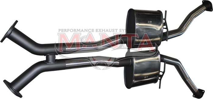 VZ Monaro - Gto 2 1/2in Dual Centre Mufflers With Y Front to Suit Extractors
