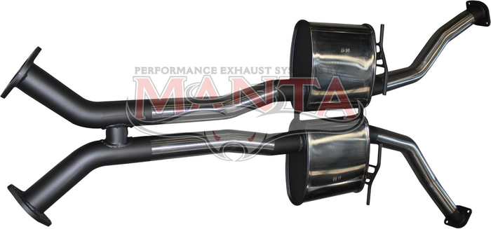 Holden VZ Monaro - Gto 2 1/2in Dual Centre Mufflers With Y Front to Suit Extractors