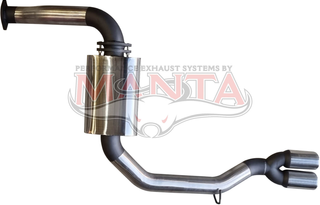 Ford Falcon BA - FG XR8 L.H.S. 2 1/2in Rear Muffler With Dual Tip (inc Chassis BRKT)