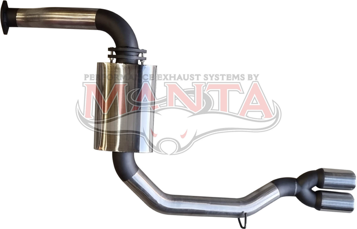 Ford Falcon BA - FG XR8 L.H.S. 2 1/2in Rear Muffler With Dual Tip (inc Chassis BRKT)