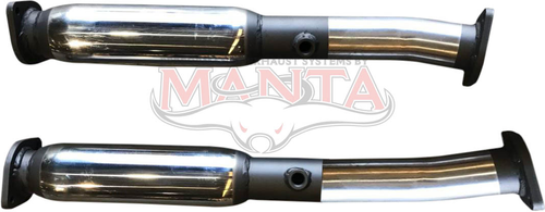 Patrol Y62 5.6L V8 2 1/2in Dual Cat Replacement Pipes with Resonator