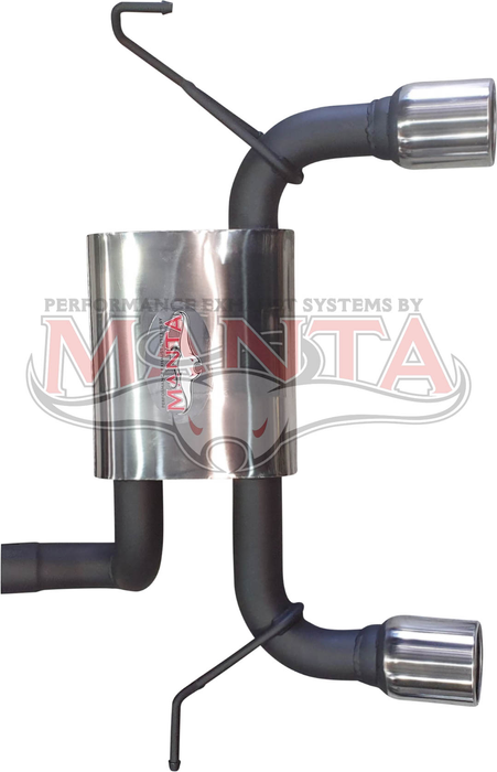 Jeep Wrangler JK Axle Back Rear Muffler, Exiting Left & Right with 4in tips