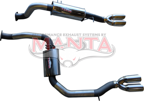 Ford Falcon BA - FG V8 XR8 Ute 3in Dual L.H.S. Rear Muffler includes Chassis Bracket